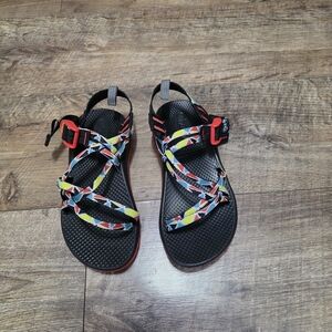 Chaco Colorful Strappy  Youth Girls Size 4Y Sandals